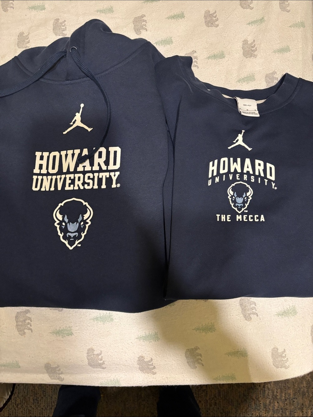 Jordan Navy Howard University Men’s Hoodie & crewneck sweater set